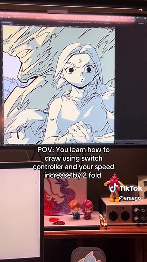 Or maybe you can use any other controller that suit you #eraego #artistsoftiktok #illustration #mangaart #clipstudiopaint #characterdesign