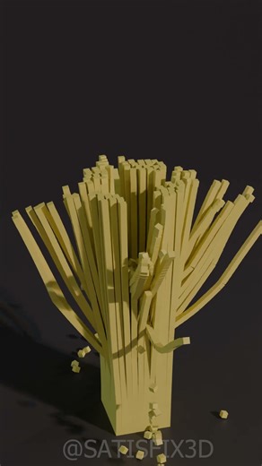 “5000 Yellow Cubes Satisfying Demolition by Ico Sphere 💛💥 | Rigid Body Simulation #Shorts”