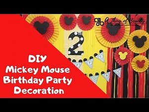 DIY Mickey Mouse Birthday Party Decoration