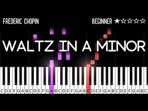 Chopin - Waltz in A minor - EASY Piano Tutorial