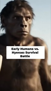 An early human faces a terrifying challenge: outrunning and fighting off a relentless pack of hyenas in the vast savanna. Survival is a brutal test of strength and wit against nature's predators. #EarlyHumans #SavannaLife #HyenaFight #SurvivalSkills #AncientBattles | Sapien Cinema