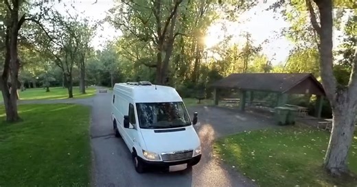 Van life inspo: This $10K Mercedes Sprinter camper van conversion has security cams, a bathroom, and much more