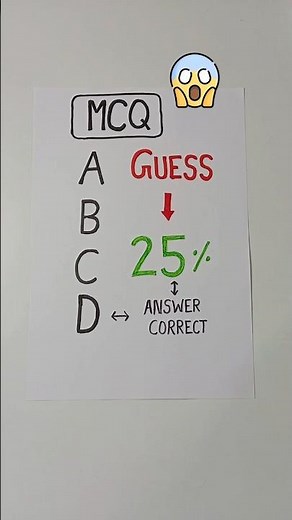 Secret Tips to Guess Answer of MCQs🔥Score Highest Marks😎#study #studytips #exams