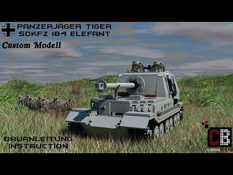 Custom WW2 WWII Panzer Ferdinand Tank Elefant SdKfz 184 aus LEGO ® Steinen