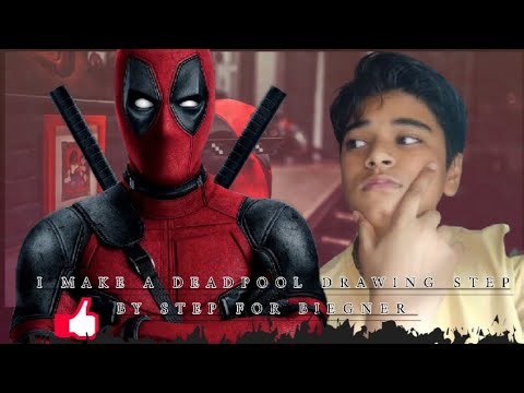I make a deadpool drawing for biegner |step by step #video #viral 