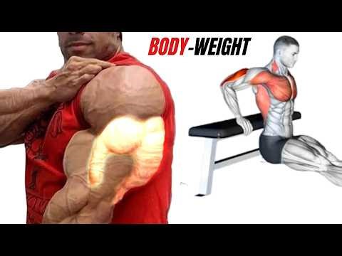5 BEST TRICEPS WORKOUT WITH BODYWEIGHT ONLY AT HOME OR AT GYM