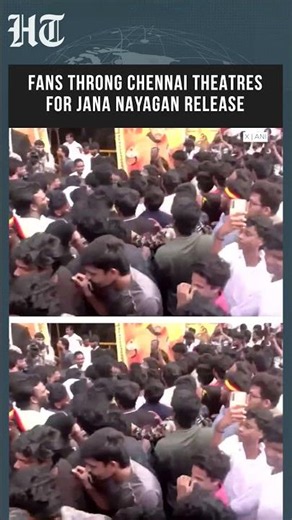 Jana Nayagan Release: Fans Throng Chennai Theatres As Vijay's Film Opens Worldwide | #shorts