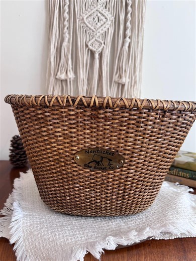 Brown Wicker Nantucket Bike Basket (4045) - Etsy