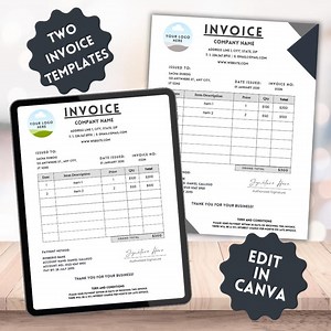 Invoice Template, EDITABLE Receipt Form, Small Business Invoice, Receipt Order, Job Estimate, Canva, Quote, Proposal, Minimalist, Billing - Etsy Australia