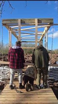lifting the drawbridge arms #castle #bridge #diy #homestead #offgridliving