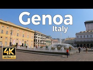 Genoa, Italy Walking Tour (4k Ultra HD 60fps) – With Captions