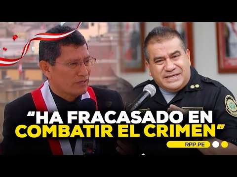 Harvey Colchado proposes that the new Interior Minister replace the PNP General Commander