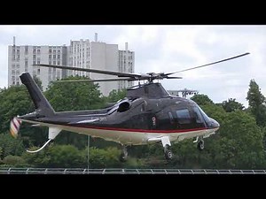 Private helicopter : AW109E Power takeoff !!