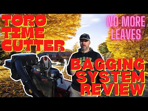 Toro TimeCutter Lawn Mower Initial Review | Toro Time-Cutter Bagging Leaves