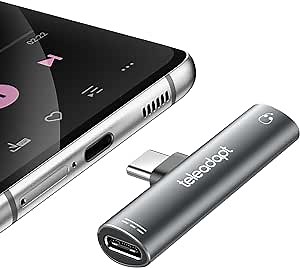USB C to 3.5mm Headphone and Charger Adapter, Teleadapt USB Type C to Aux Audio Jack Adapter HiFi DAC with PD 60W for iPhone 15 Galaxy S20 S21 S22 S23