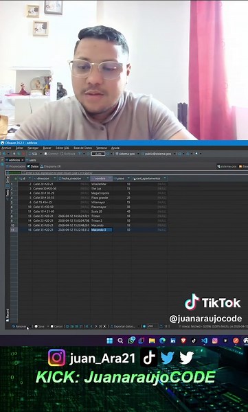 Parte 2 🚀 Ya viste cómo una API obtiene datos… ahora mira cómo se crean desde cero en la base de datos 👀 Así funcionan los endpoints POST en la vida real 🔥 Código completo 👇 https://github.com/Juanara21/backend-pos/tree/feature/Api-edificios Comenta “API” para la parte 3 👇 #Developer #java #programming #foryou #viral
