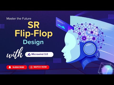 10. SR Flip-Flop using NAND Gate design in Microwind.