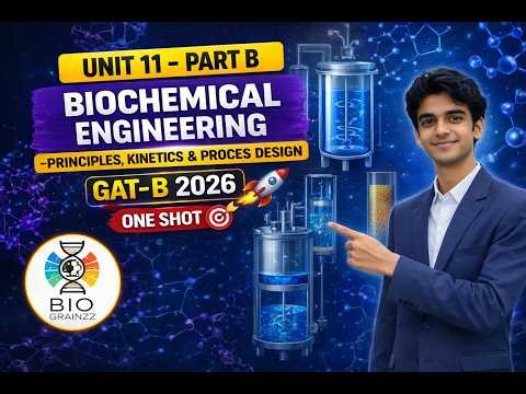 UNIT 11: Biochemical Engineering – Principles, Kinetics & Process Design | GAT-B 2026