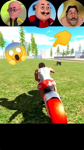 3 Cartoon character💥 challenge in indian bike driving #indianbikedriving3d #shorts #gta #motupatlu