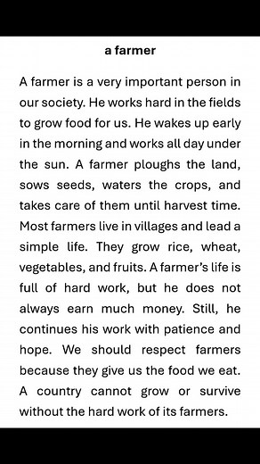 A Farmer Paragraph || Paragraph about A Farmer || Class 6 Paragraph || Class 7 Paragraph