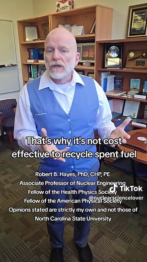 Nuclear energy is renewable — statement by Robert B. Hayes, PhD