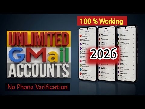 Unlimited Gmail Account Without Phone Verification | How to Create Unlimited Gmail account