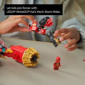 ⚡️ Play out amazing battle scenes with Kai's Mech Sorm RIder (71830) combo ninja toy! This playset can be separated into 2 smaller vehicles - Kai's mech that comes with posable body parts & Nya's flying motorbike that has 2 sprint-loaded shooters. | The Brick Shop LEGO Certified Store | Facebook