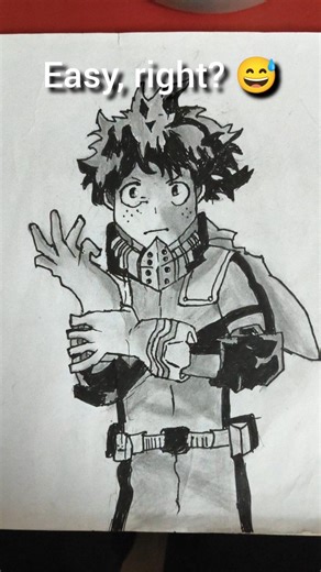 How to draw deku from mha(very easy)#deku #drawing #art #tutorial
