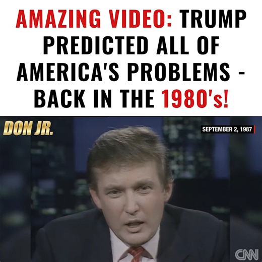 7.6M views · 37K reactions | Mind blowing Video: Trump Predicted All of America's Problems - Back in the 1980's | Donald Trump Jr. | Facebook