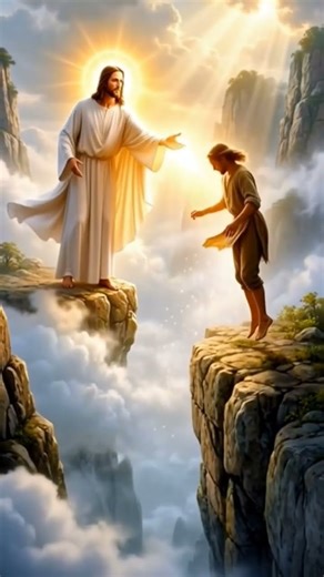 Divine Mountain Rescue🙏#JesusMiracle #DivineLight #SpiritualEdit #CinematicShot #4KVisuals