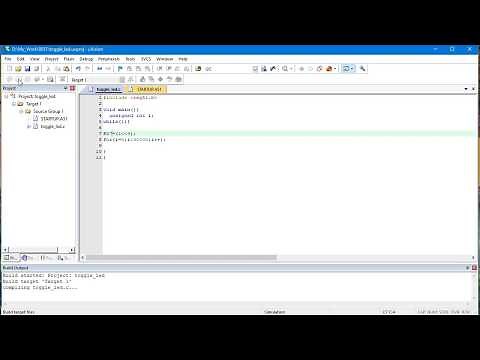 How to toggle an LED in 8051