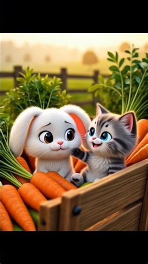 Ginger & Mama Cat Rescue a Lonely Bunny 🐱🐰 | Heart Touching 3D Cartoon #animalstory#catvideo#bunny