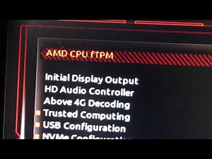 How to enable TPM 2.0 support on a AMD Ryzen CPUs (gigabyte mobo) for Windows 11 install upgrade