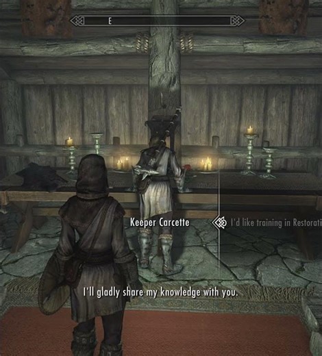 Training with Keeper #shortvideo #skyrim #modded #dawnguard