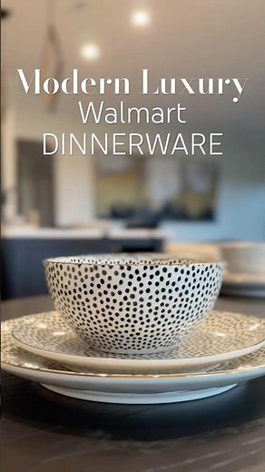 Favorite walmart kitchen finds 🤍 this dinnerware set is our new obsession