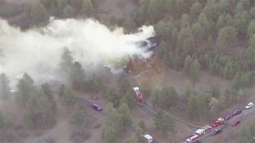 Franktown firefighters rushed to a garage fire near Deerpath Trail and E State Highway 86