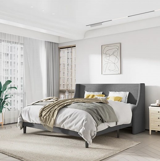 The Best Upholstered Bed Frames, According to Home Design Editors