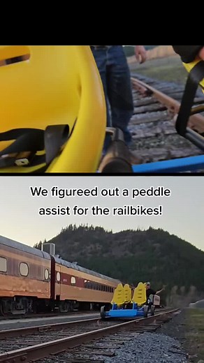 Take a behind-the-scenes look at our latest improvement in our RailCycle!Our employees at Mt Rainier Scenic Railroad are testing out a pedal assist feature on our railbikes, and their enthusiasm is off the charts! Join us for an unforgettable adventure through the scenic Pacific Northwest #MtRainierScenicRailroad #RailBiking #PacificNorthwest #SeattleExploration #railcyclemtrainier #TacomaAdventures #OutdoorFun #PedalAssist #RailCycle #behindthescenes #thingstodoinseattle #thingstodointacoma