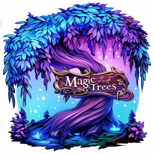 23 PNG Magic Tree Clipart, Fantasy Art, Fairytale Forest, Enchanted Digital Download, Colorful, Transparent, Sublimation - Etsy