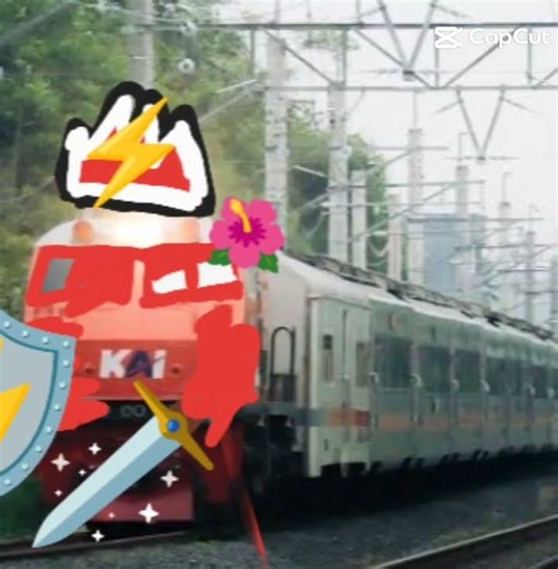 lokomotif cc 201 83 48 AC RnB ksatria halilintar KA Walahar Cikarang sampe Purwakarta