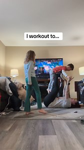 …. Ignore the dog #workout #strongmom #normalizenormalbodies | Emily Feret