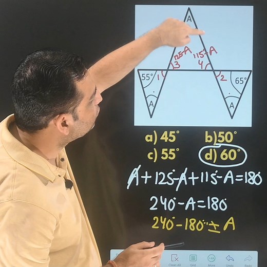 Find the missing angle A - Concept Clarification #mathematics #geometry #math #maths | Maths Solutions by Nand Kishore