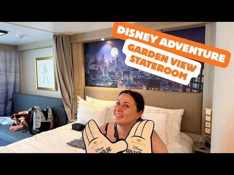 Disney Adventure Deluxe Garden View Stateroom Tour 🚢 | Room 15329 Verandah Cabin