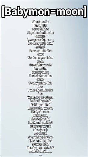 babymonster new song moon lyrics🌁💖🌁💖👑👑👑👑👑