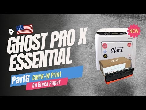 Ghost Pro X Essential Part 6 print CMYK+W on black paper ✨