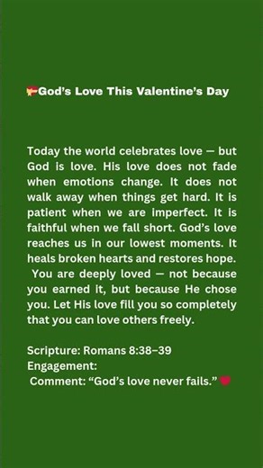 🌿God’s Love This Valentine’s Day