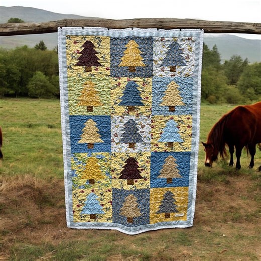 Vintage Tree Crib Quilt – Handmade Cotton & Muslin Baby Blanket – Rustic Farmhouse Nursery Bedding - Etsy