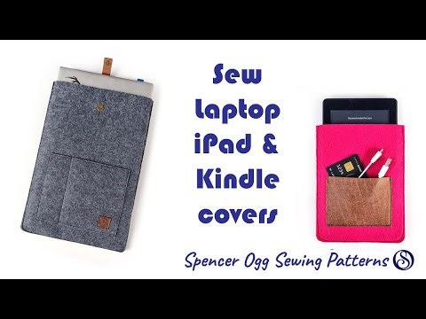 DIY felt laptop sleeve, tablet sleeve and e-reader case. Easy Felt projects