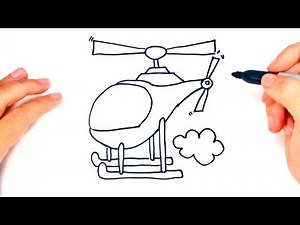 How to draw a Helicopter for Kids | Helicopter Easy Draw Tutorial