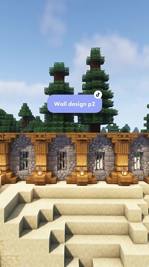 Minecraft Stair Wall Design Tutorial | How to Get Cracked Stone Brick